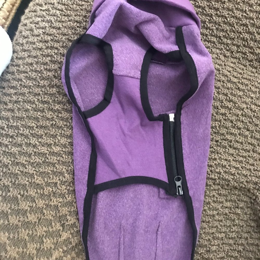 hooded dog coverall with zipper